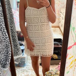White crochet dress